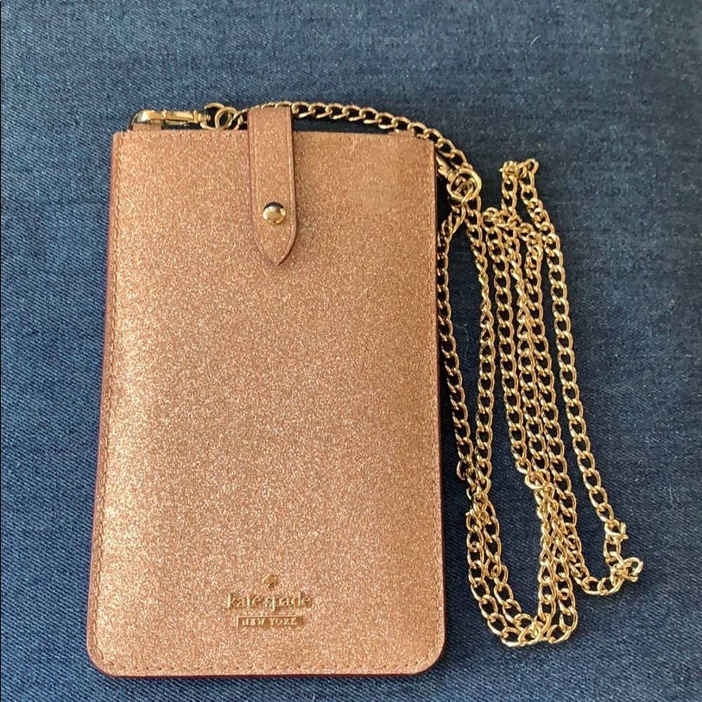 Kate Spade rose gold phone crossbody